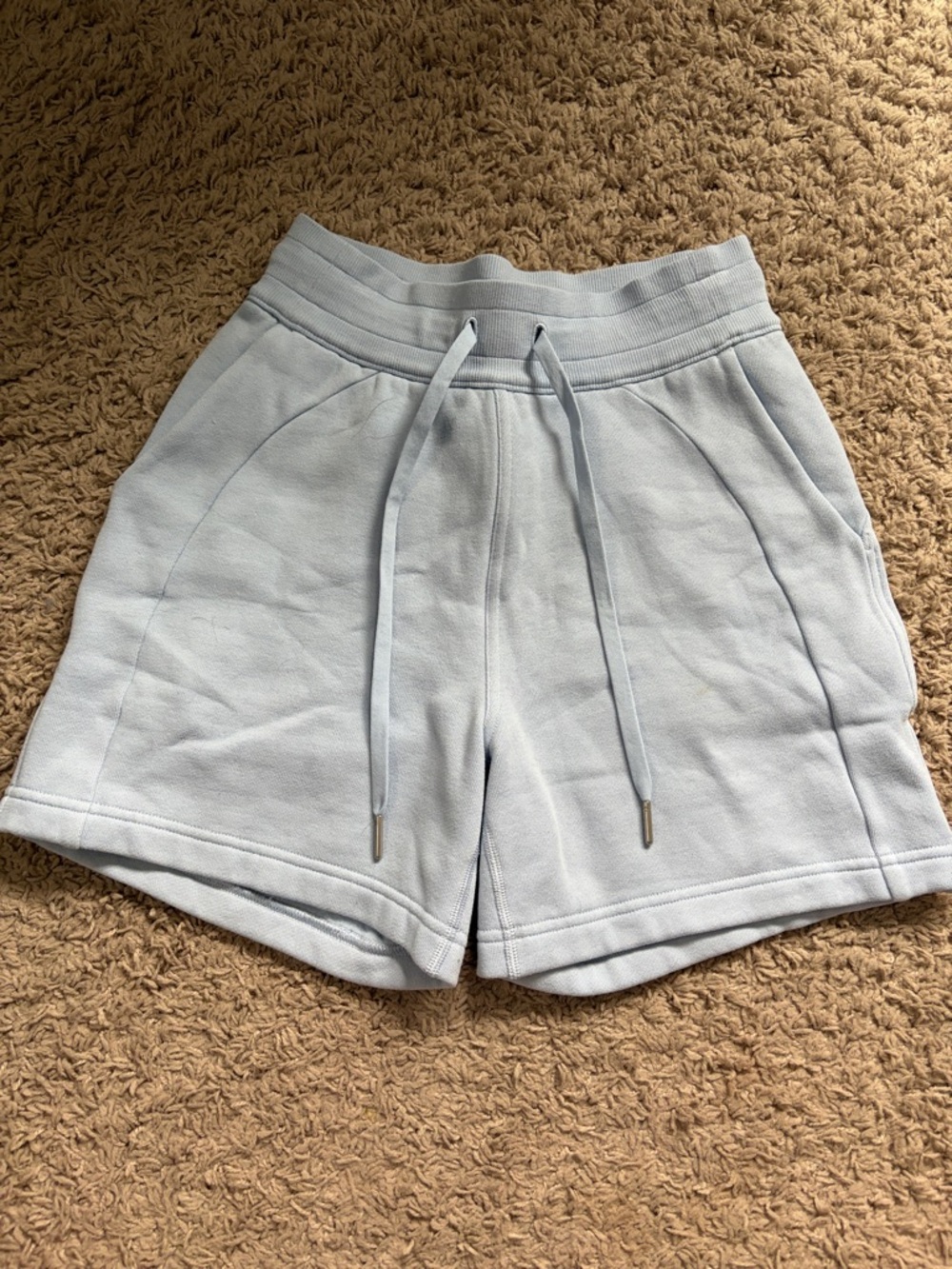 Lululemon Light Blue Drawstring Lounge Shorts